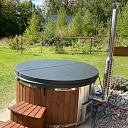Hot tub with integrated oven made in Latvia